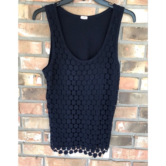 J. Crew Women’s Navy Crochet Tank Top   XS - Picture 4 of 5
